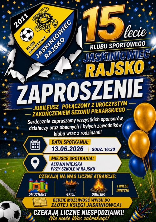 Zdjęcie do aktualności: 15-lecie Klubu Sportowego Jaskiniowiec Rajsko  wiecej